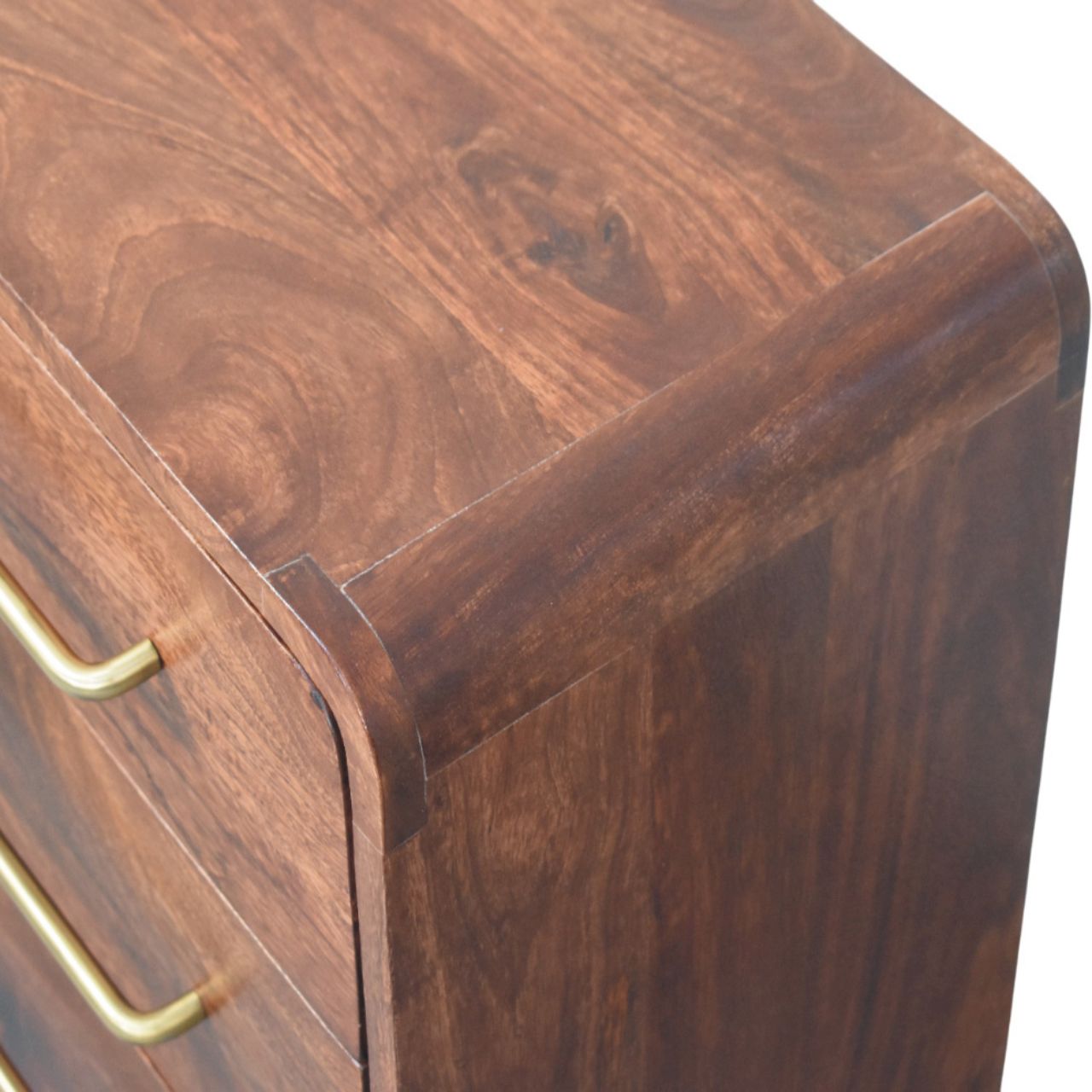 3-Drawer Rounded Chest of Drawers | Oak Linen