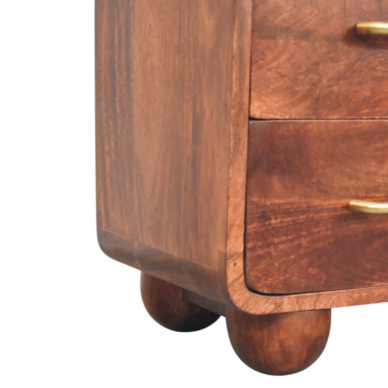 3-Drawer Rounded Chest of Drawers | Oak Linen