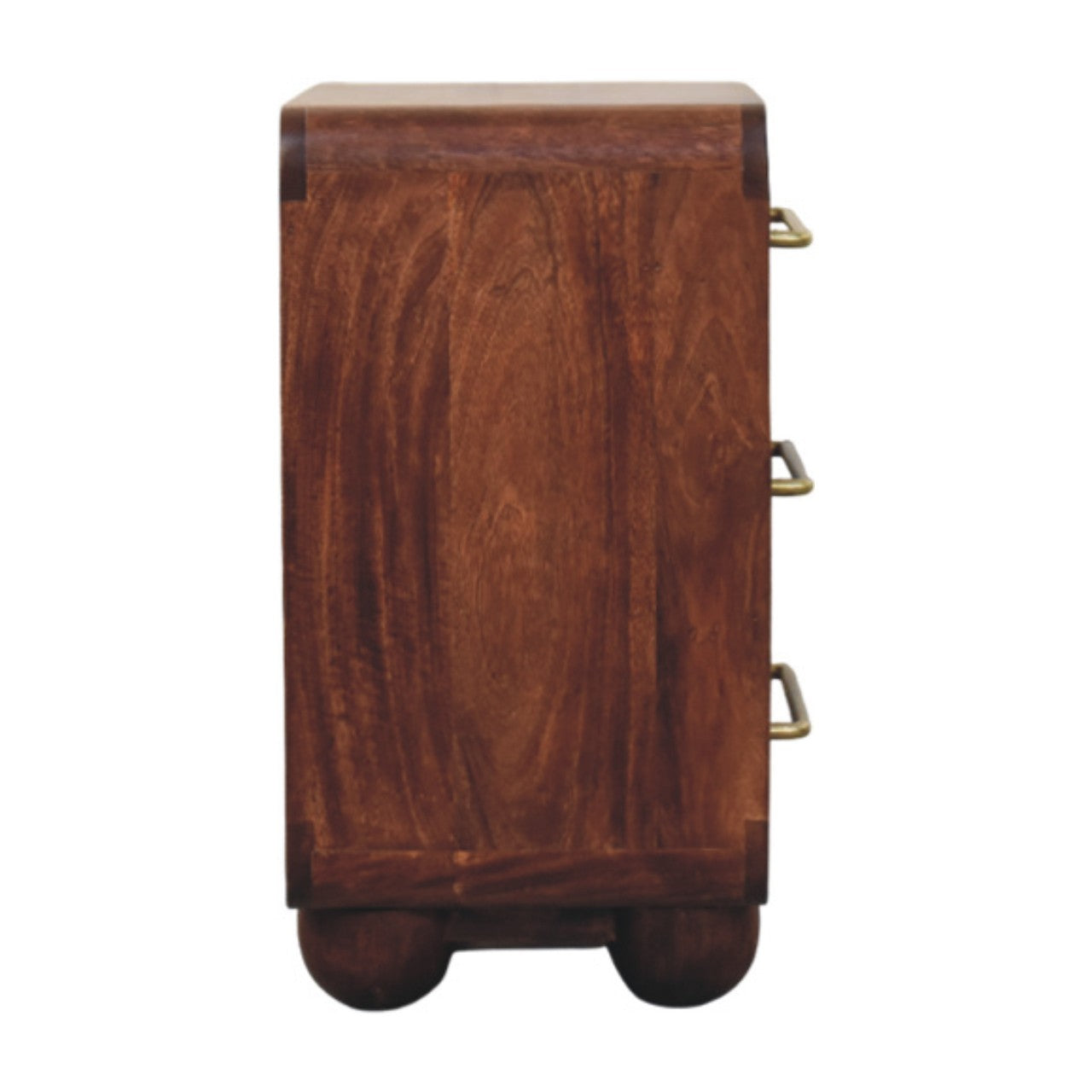 3-Drawer Rounded Chest of Drawers | Oak Linen