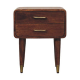 Valenza Two-Drawer Bedside Table Default Title