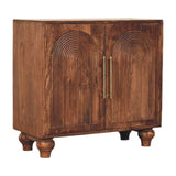 Arco Groove Sideboard Chest of Drawers | Brass Solid Mango Wood Hand-Carved