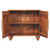 Arco Groove Sideboard Chest of Drawers | Brass Solid Mango Wood Hand-Carved