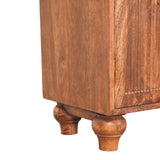 Arco Groove Sideboard Chest of Drawers | Brass Solid Mango Wood Hand-Carved