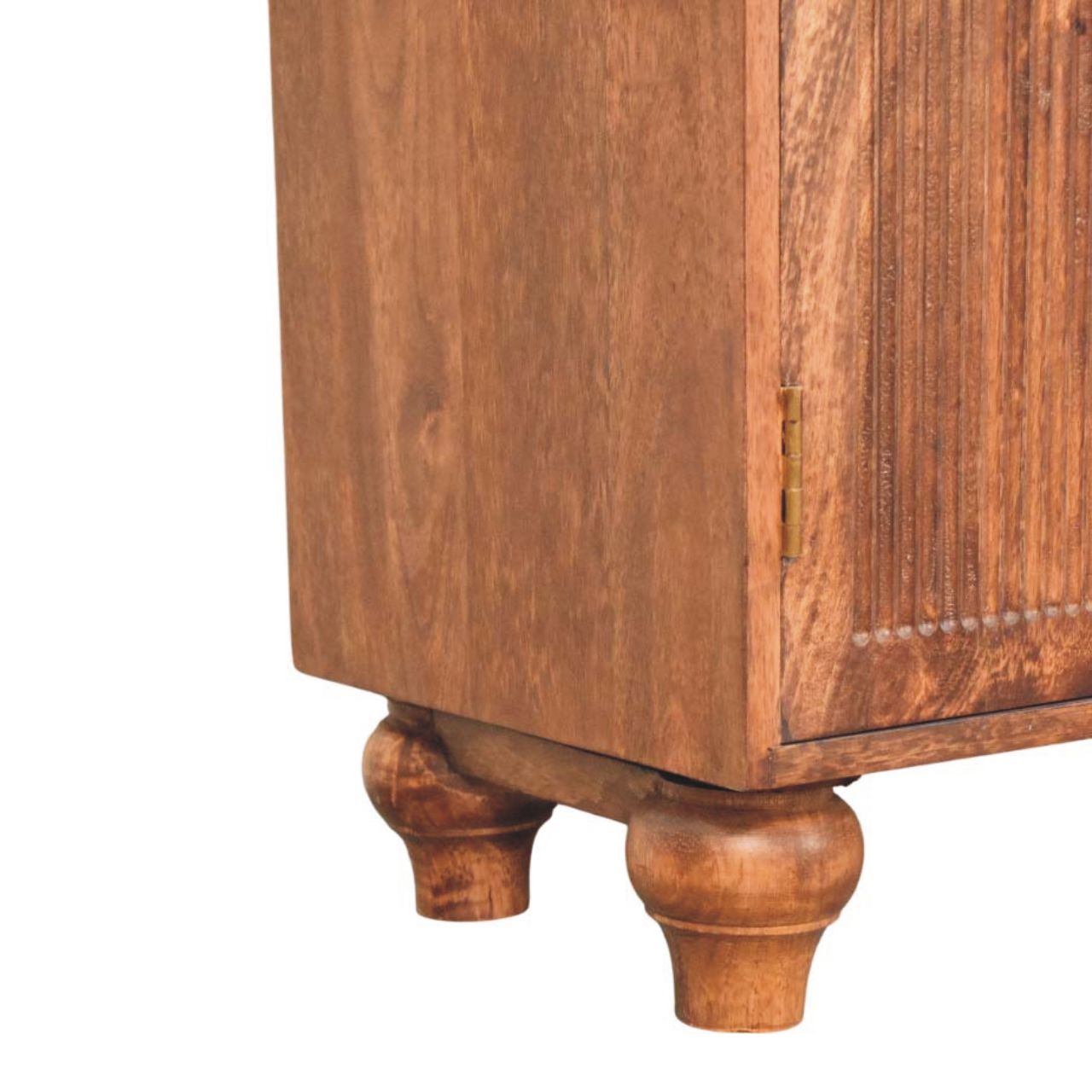Arco Groove Sideboard Chest of Drawers | Brass Solid Mango Wood Hand-Carved