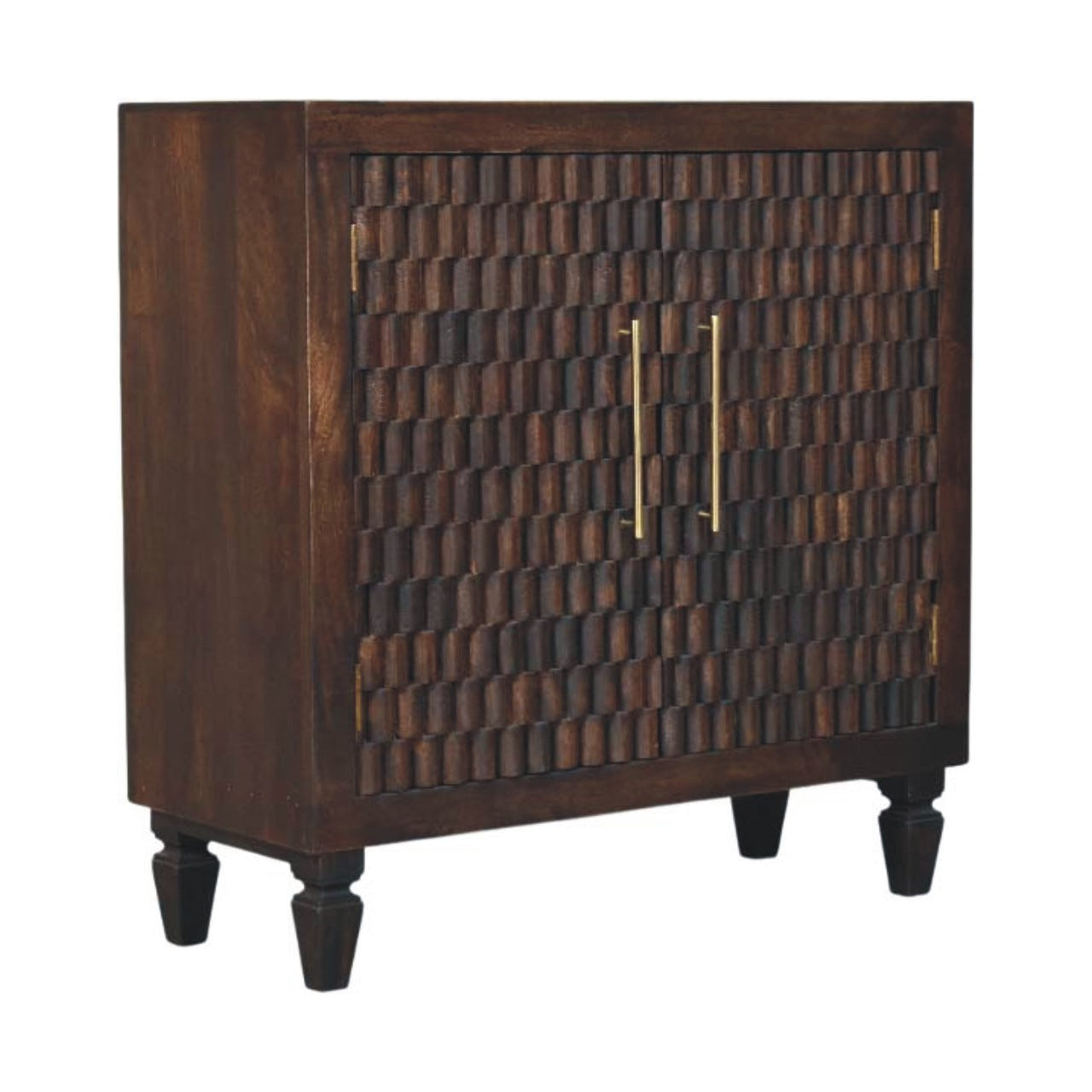 Vesta Textured Chest of Drawers | Brass Velvet Hand-Carved Default Title