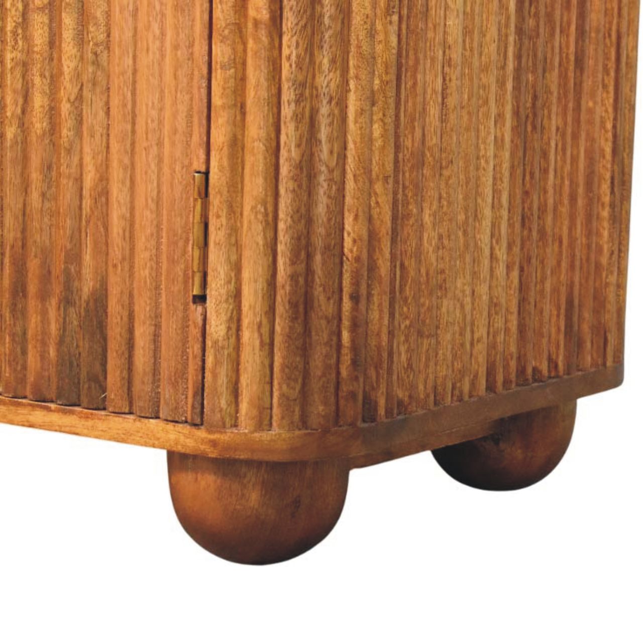 Solis Fluted Mini Sideboard Chest of Drawers | Oak Solid Mango Wood Hand-Carved