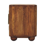 Solis Fluted Mini Sideboard Chest of Drawers | Oak Solid Mango Wood Hand-Carved