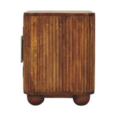 Solis Fluted Mini Sideboard Chest of Drawers | Oak Solid Mango Wood Hand-Carved