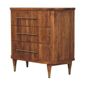 Emerson Ribbed 3-Drawer Chest of Drawers | Oak Solid Mango Wood