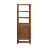 Solid Wood Open Shelf Unit Chest of Drawers | Rattan Default Title
