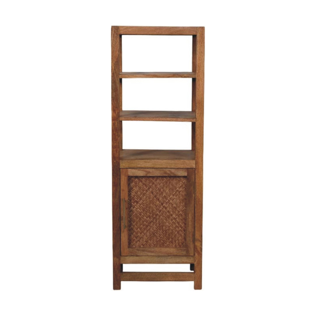 Solid Wood Open Shelf Unit Chest of Drawers | Rattan Default Title