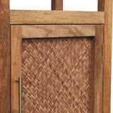 Solid Wood Open Shelf Unit Chest of Drawers | Rattan