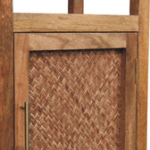 Solid Wood Open Shelf Unit Chest of Drawers | Rattan