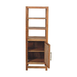 Solid Wood Open Shelf Unit Chest of Drawers | Rattan