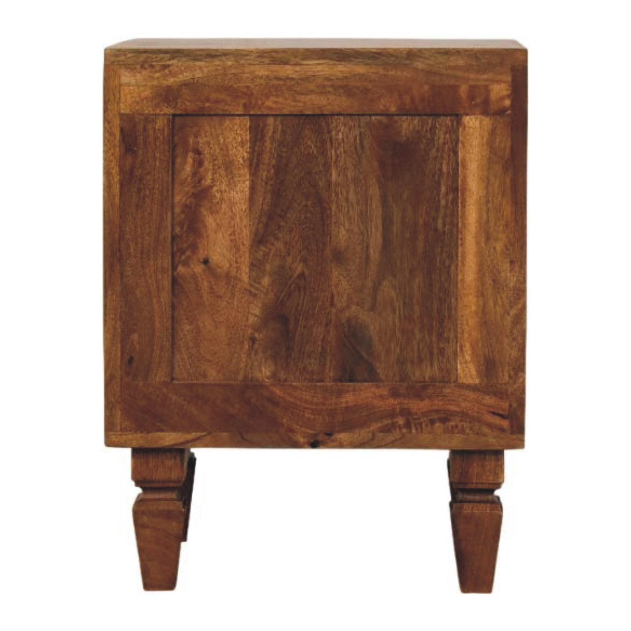 Louvre Bedside Unit Bedside Table | Oak Solid Mango Wood Fluted
