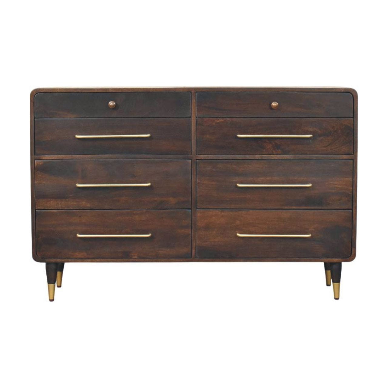 Hudson 8-Drawer Dresser Chest of Drawers | Brass Velvet Default Title