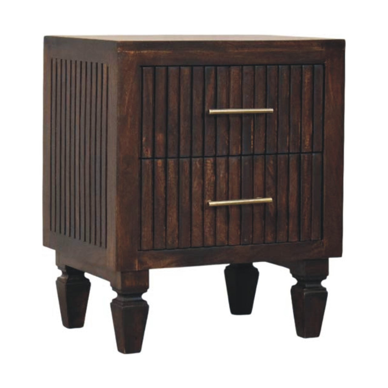 Belmont 2-Drawer Accent Piece | Brass Velvet