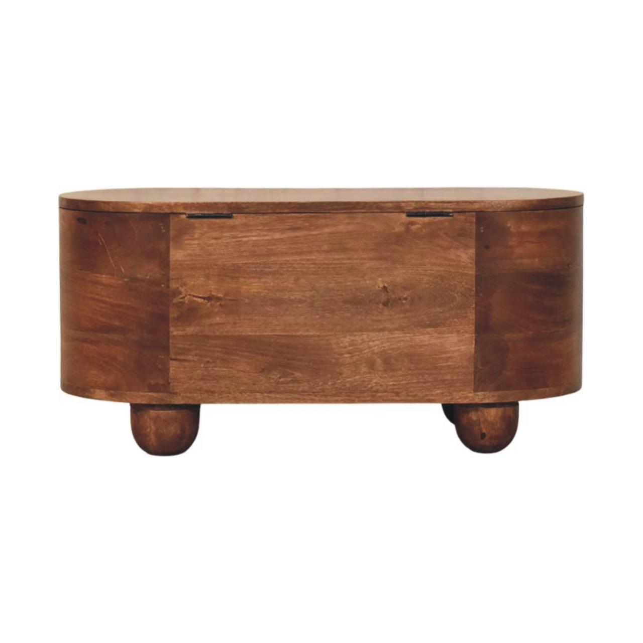 Curva Storage Trunk Storage Bench | Hand-Carved