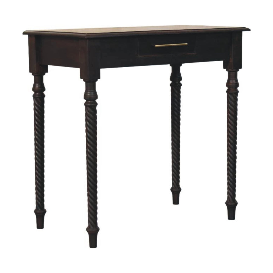 Cordelier Turned-Leg Writing Desk | Brass Velvet Default Title