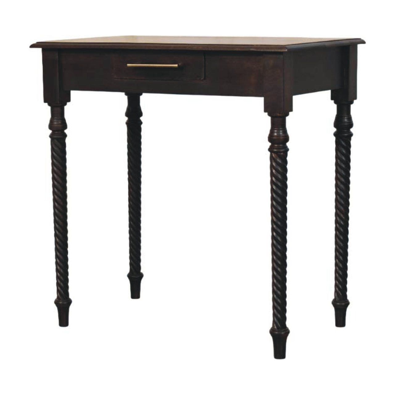 Cordelier Turned-Leg Writing Desk | Brass Velvet