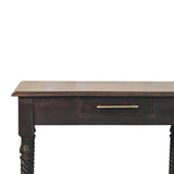 Cordelier Turned-Leg Writing Desk | Brass Velvet