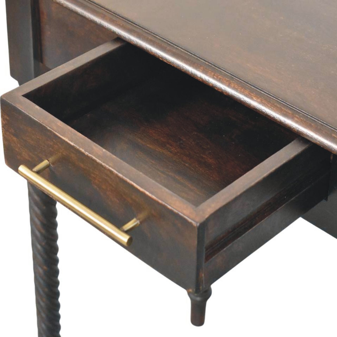 Cordelier Turned-Leg Writing Desk | Brass Velvet