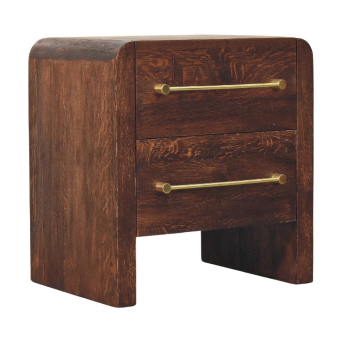 Aurelio Smoked Oak Bedside Table Default Title