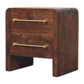 Aurelio Smoked Oak Bedside Table