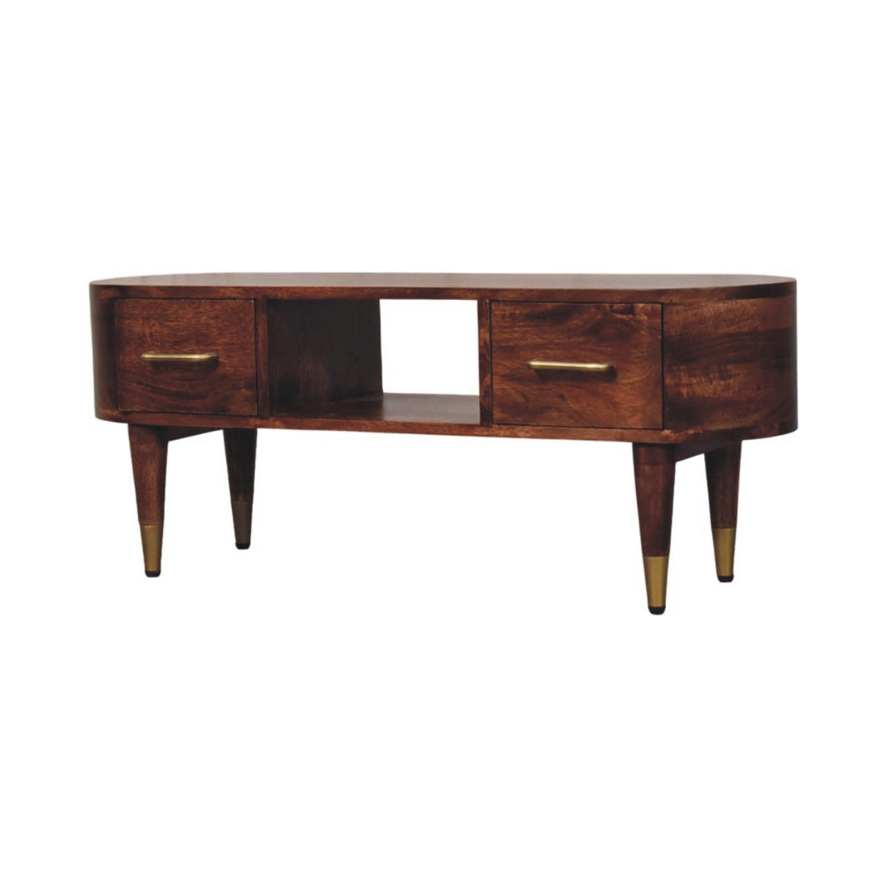 Two-Drawer Open-Slot Console Table
