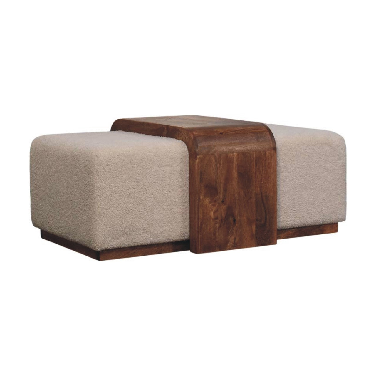 Arden Bench Duo | Honey Caramel Boucle