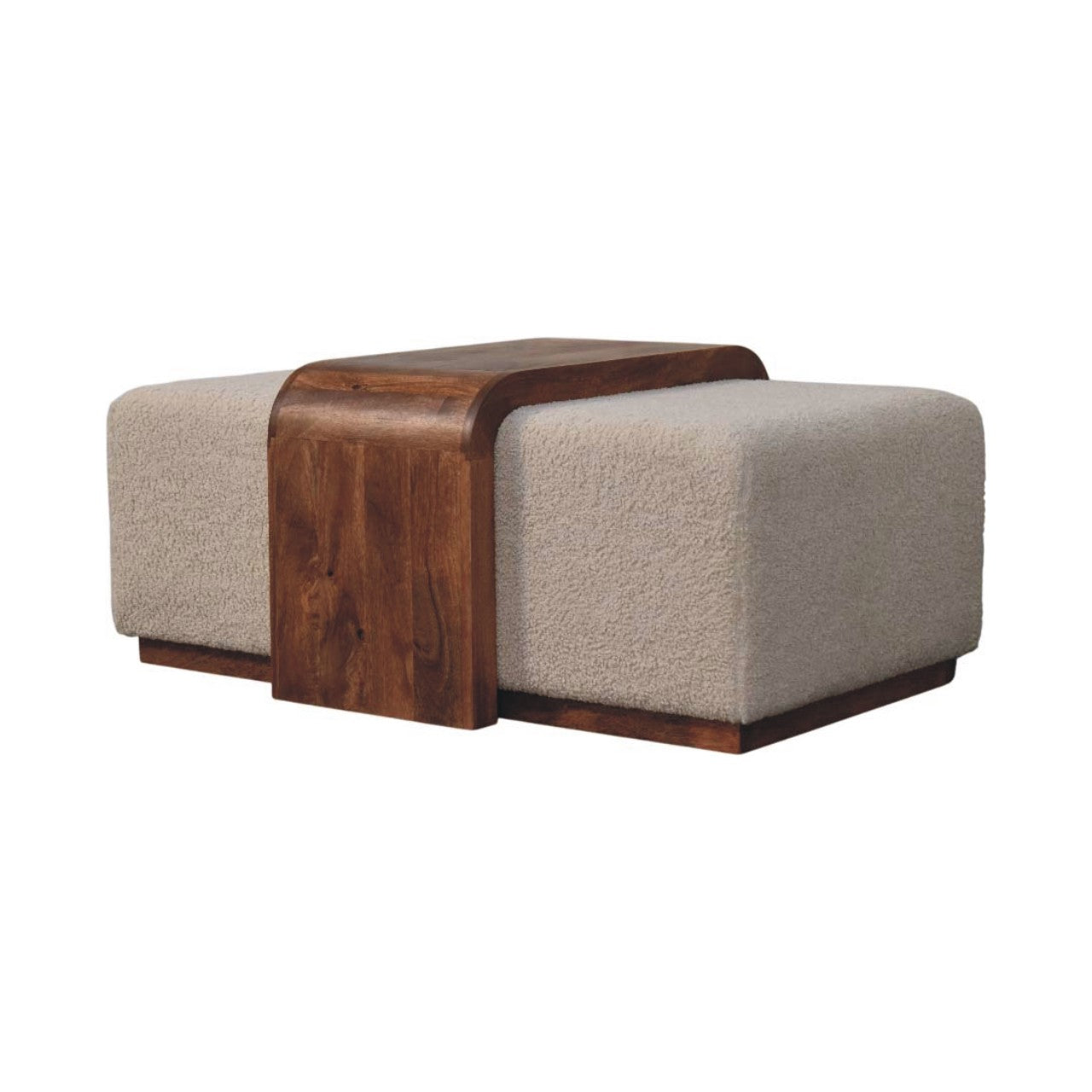 Arden Bench Duo | Honey Caramel Boucle