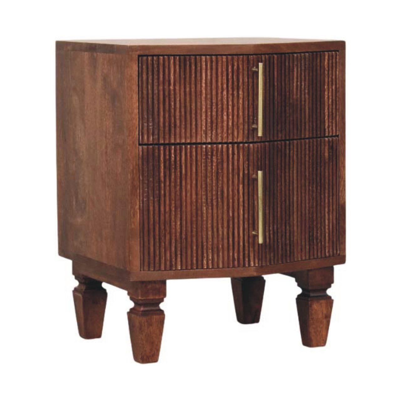 Harper Accent Piece | Oak Solid Mango Wood Hand-Carved