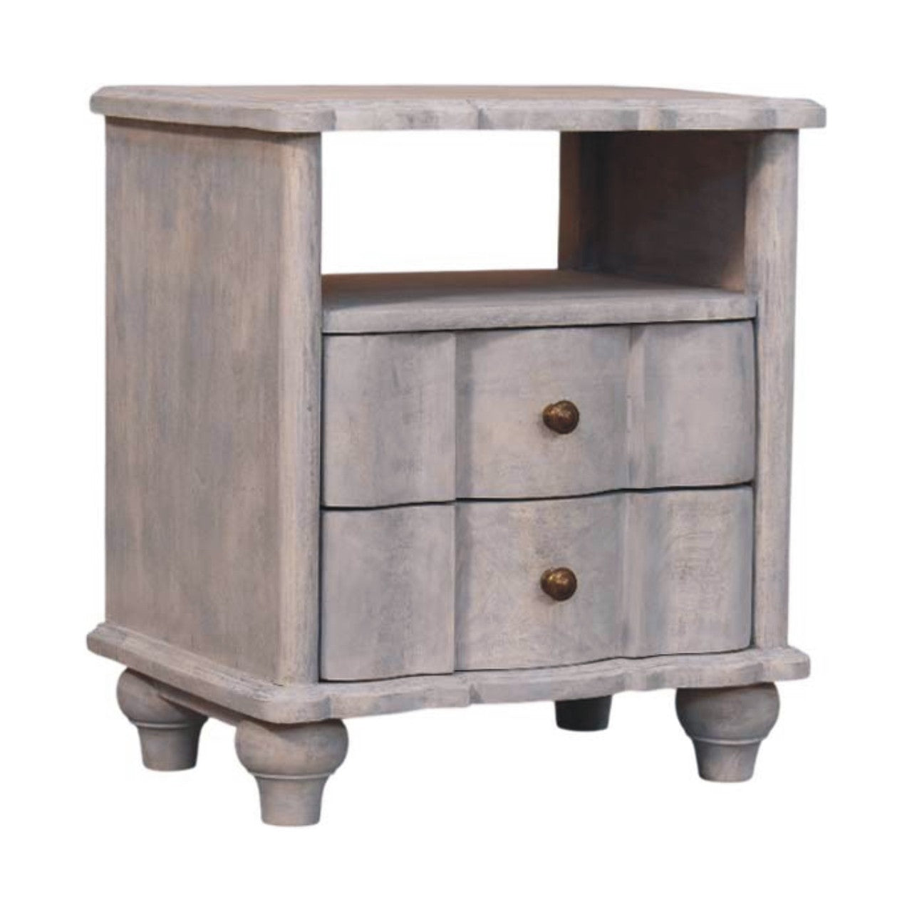 Lume Washed Open-Shelf Bedside
