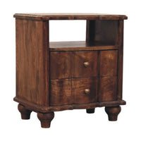 Lume Roasted Shelf Bedside Table