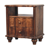 Lume Roasted Shelf Bedside Table