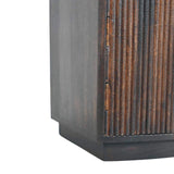 Milan Bedside Table | Brass Velvet Fluted