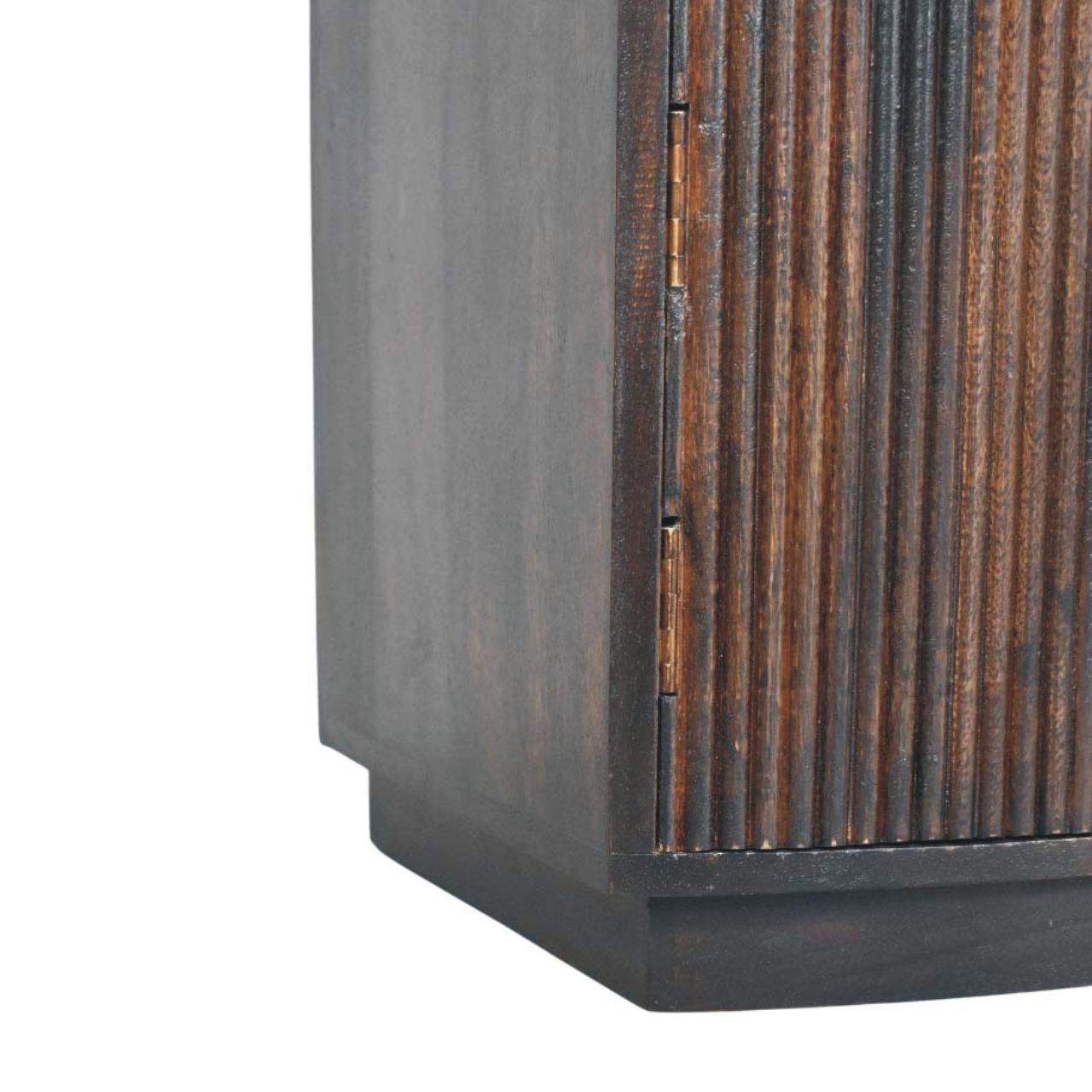 Milan Bedside Table | Brass Velvet Fluted