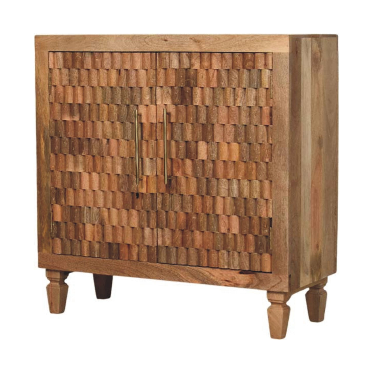 Marbella Chest of Drawers | Brass Solid Mango Wood Hand-Carved
