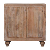 Sandgrain Pine & Mango Sideboard Chest of Drawers | Brass Solid Mango Wood