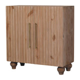 Sandgrain Pine & Mango Sideboard Chest of Drawers | Brass Solid Mango Wood Default Title