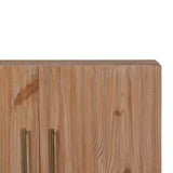Sandgrain Pine & Mango Sideboard Chest of Drawers | Brass Solid Mango Wood