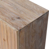 Sandgrain Pine & Mango Sideboard Chest of Drawers | Brass Solid Mango Wood
