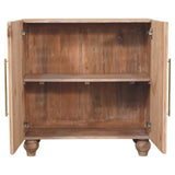 Sandgrain Pine & Mango Sideboard Chest of Drawers | Brass Solid Mango Wood