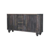 Savoy Sideboard Chest of Drawers | Brass Solid Mango Wood Fluted Default Title
