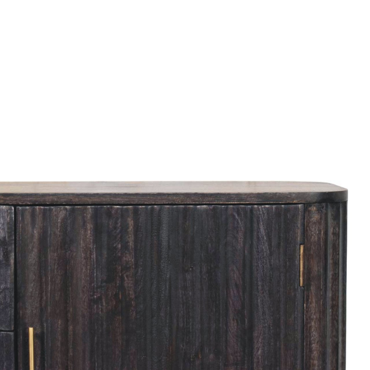Savoy Sideboard Chest of Drawers | Brass Solid Mango Wood Fluted