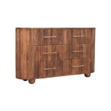 Ridgefront Chest - Roasted Almond Chest of Drawers | Brass Linen Fluted Default Title