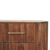 Ridgefront Chest - Roasted Almond Chest of Drawers | Brass Linen Fluted
