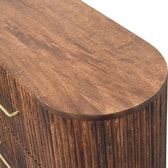 Ridgefront Chest - Roasted Almond Chest of Drawers | Brass Linen Fluted