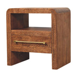 Aurelio Smoked Oak Open Bedside