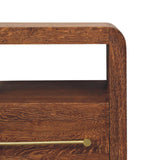 Aurelio Smoked Oak Open Bedside